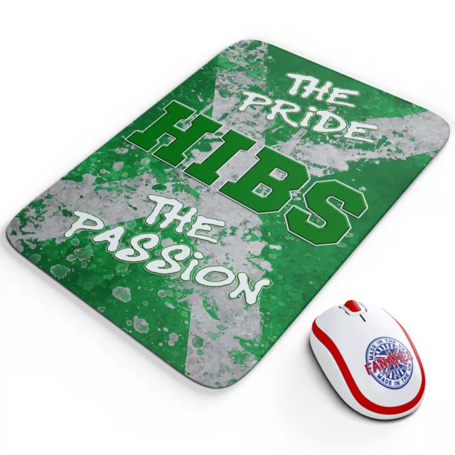 Hibernian Mouse Mat Football Office Work Pad Pride & Passion PC Dad Gift PR31