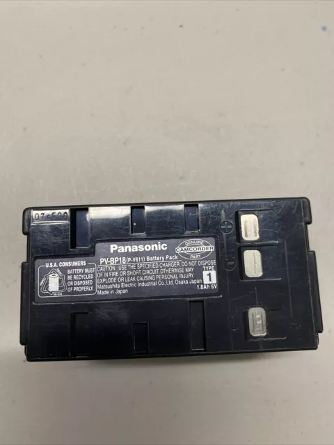 Panasonic PV-BP18 Camcorder Battery Pack Untested