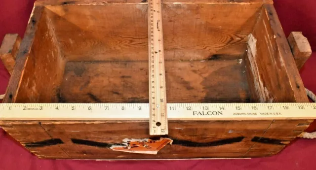 Explosives Crate c.1943. Rope Handles, 19 in Wide x 11 Deep x 9 Tall 11