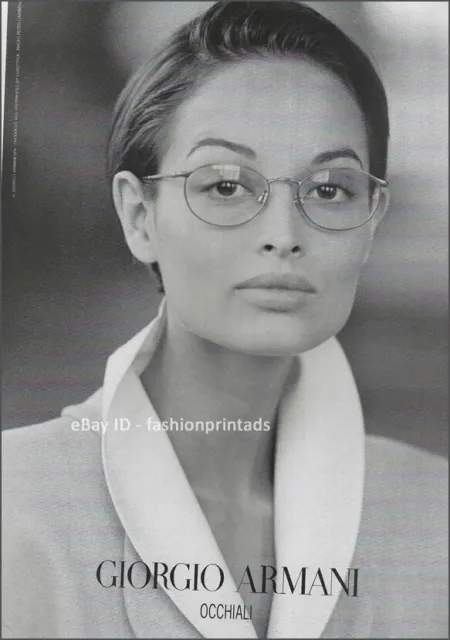 GIORGIO ARMANI Eyewear 1-Page Magazine PRINT AD 1994 LAETITIA HERRERA