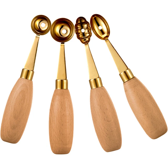 Cuchara de acero inoxidable para cavar frutas carne envasadora pala cuchara redonda