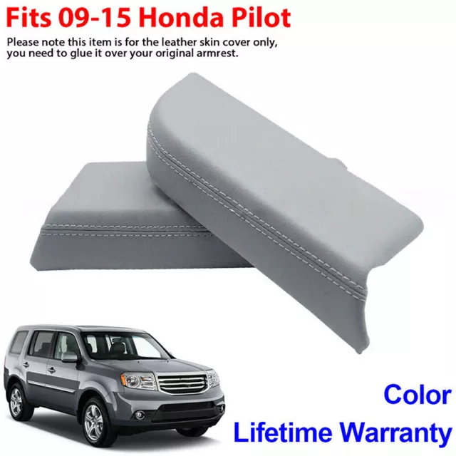 Leather Front Door Side Panels Armrest Trim Cover For Honda Pilot 2009-2015