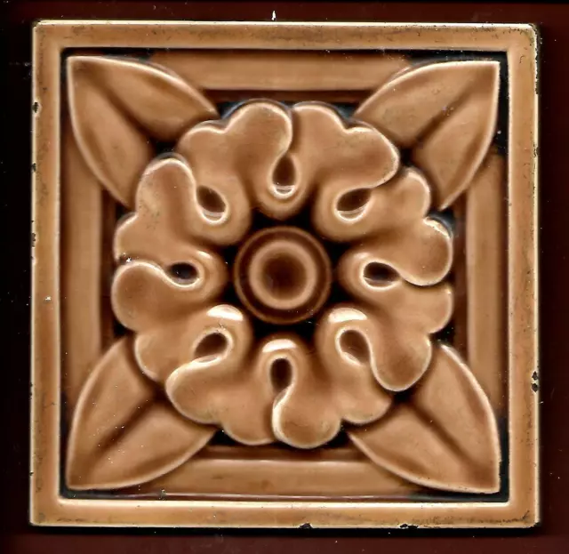 Antique Victorian Moulded Tile by Maws C1890