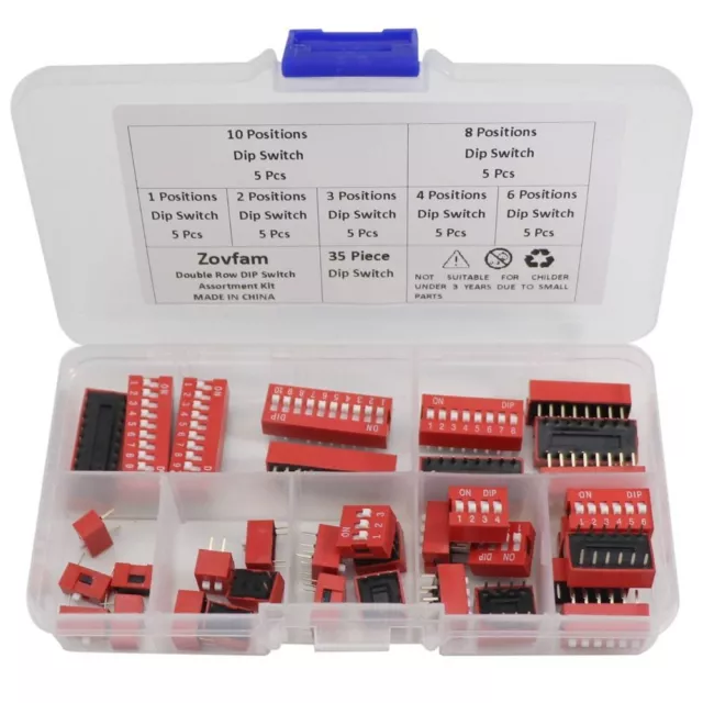 Doppelreihe Dip-Schalter Rot Dip DIL Schalter Verschiedene Bausatz  Arduino