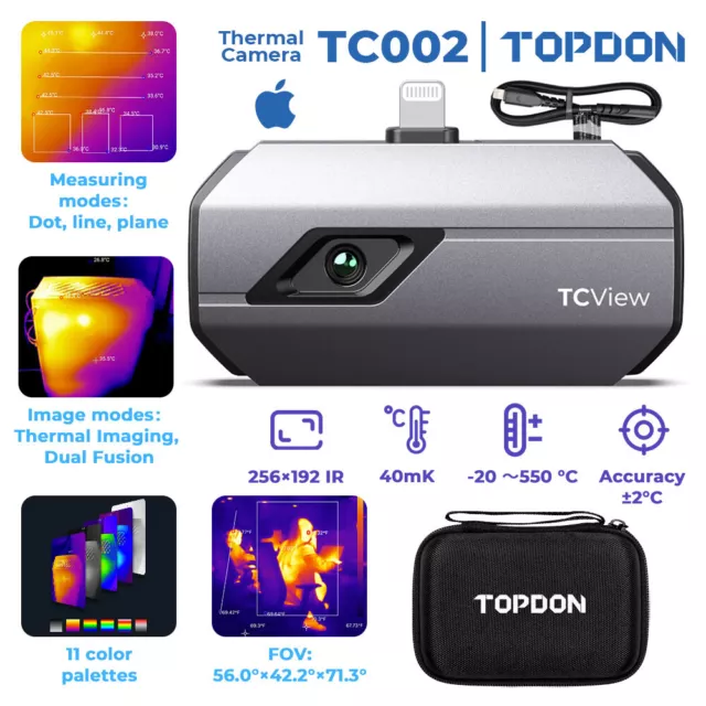 TOPDON TC002 Thermal Imaging Infrared Camera For iPhone and iPad & iOS IR Camera