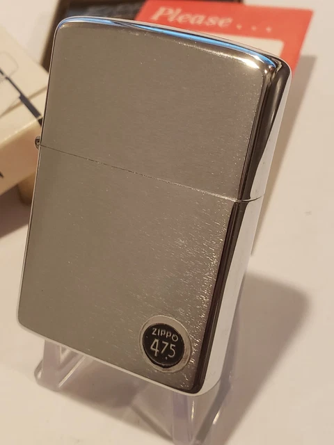 NEW 1974 No. 200 Brush Chrome Zippo Lighter  MINT IN BOX $4.75 Price Tag Perfect
