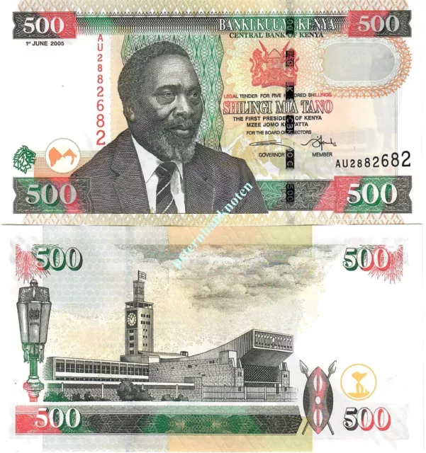 Kenia /  Kenya 500 Shillings 2005 Unc. P. 50a  31095+m03605