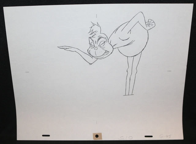 How the Grinch Stole Christmas Pencil Animation Artwork - SC10 G-45 Crouched