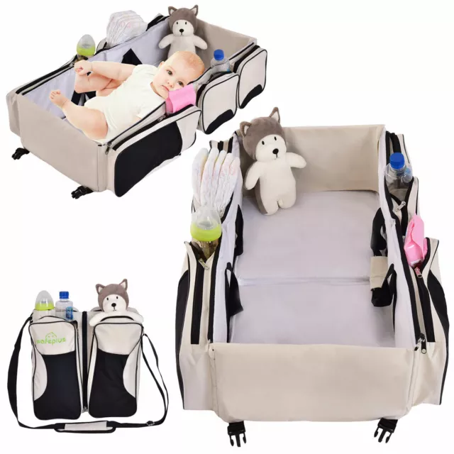 3 in 1 Portable Infant Baby Bassinet Diaper Bag Changing Station Nappy Travel