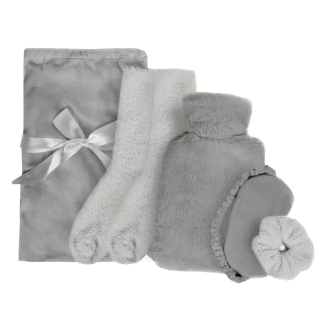 Cosy Socks Thermal Fleece Gift Set Womens Winter Warm Hot Water Bottle Socks 5PC