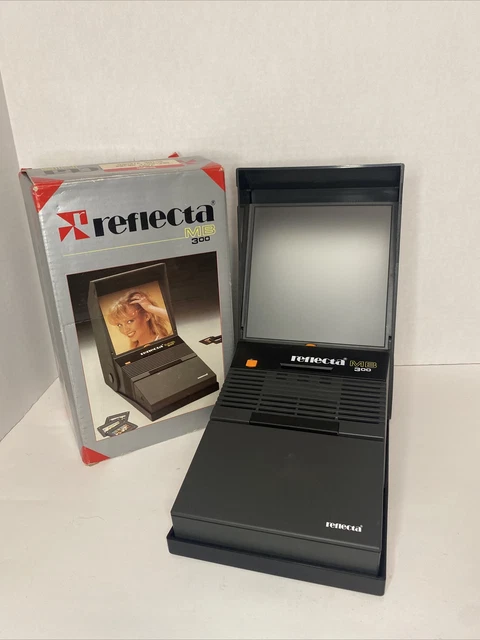 Reflecta MB 300 Lighted 35mm Slide Viewer w/ 6" Screen & Storage - Tested Works