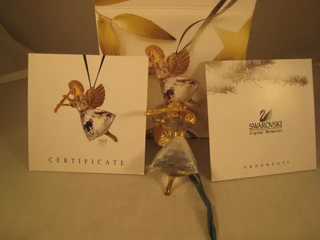 Swarovski Faceted Crystal/Gold-Tone Annual Ed. "Holiday Angel" 1999 MIB