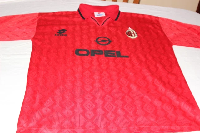 Maillot Milan AC Lotto 1996/97 Troisième Noir Manches Longues Taille S