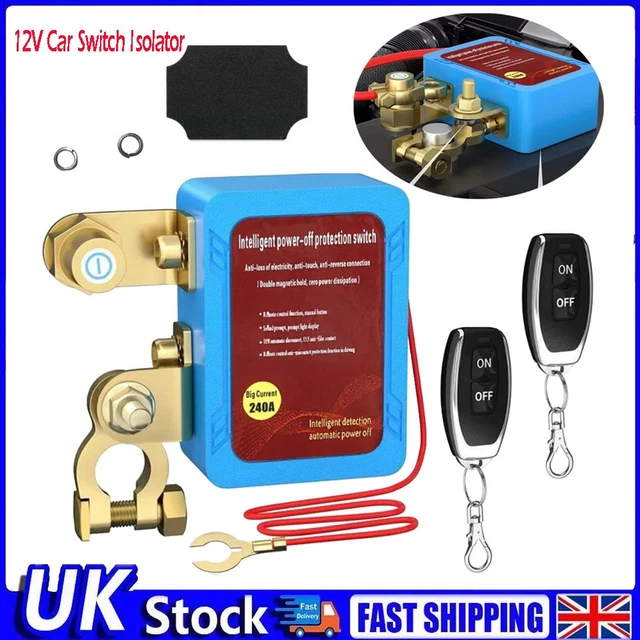 USA Wireless Dual Remote Car Battery Disconnect Relay Master Kill Cut