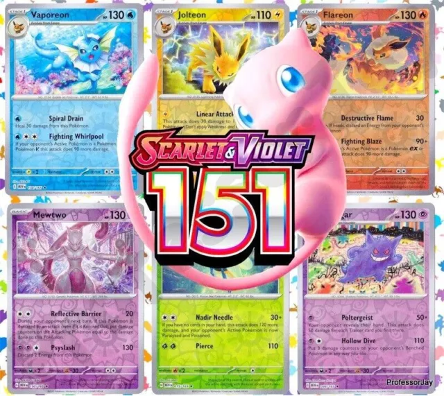 Pokemon TCG Scarlet & Violet 151 | Choose Your Card! | Holo/Reverse Holos/C/UC