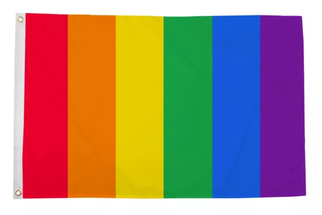 VERTICAL RAINBOW LGBT GAY PRIDE 5x3 feet FLAG 150cm x 90cm