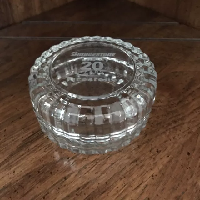 Bridgestone Firestone (a Team For 20 Years) Glass Trinket Lidded Box Memorabilia 3