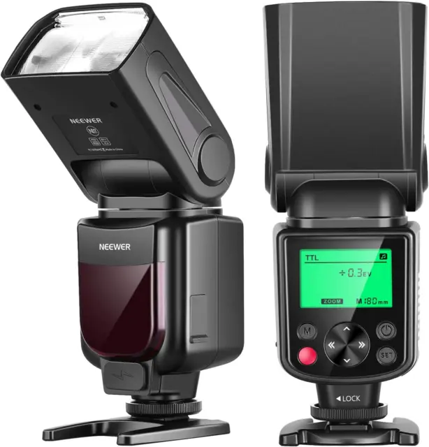NEEWER NW-670 TTL Flash Speedlite with LCD Display for Canon 7D Mark II, 5D Mark