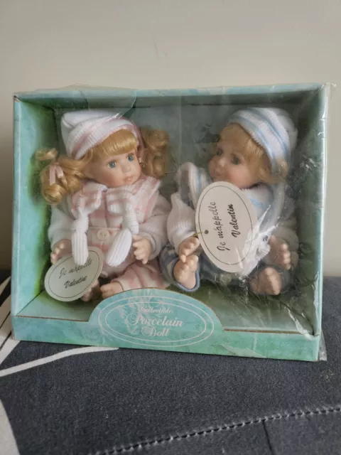 Poupees En Porcelaine Valentin Et Valentine Vintage