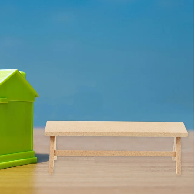 DOLL HOUSE MINI Bench Model Table and Chair Furniture Ornaments Garden
