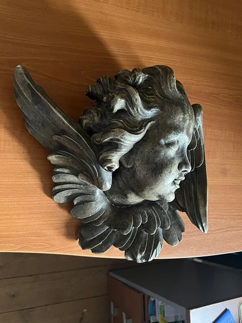 Angelot en plâtre façon bronze | Ma Cabane Vintage