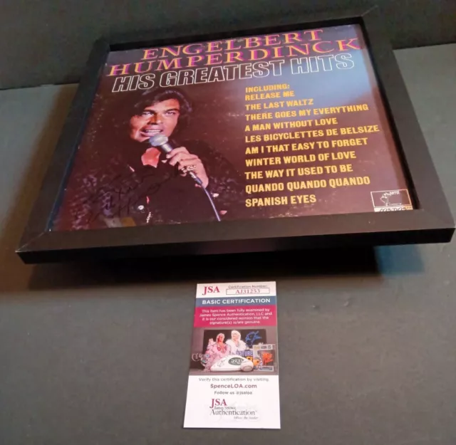 ENGELBERT HUMPERDINCK SIGNED & FRAMED Vinyl JSA COA His Greatest Hits