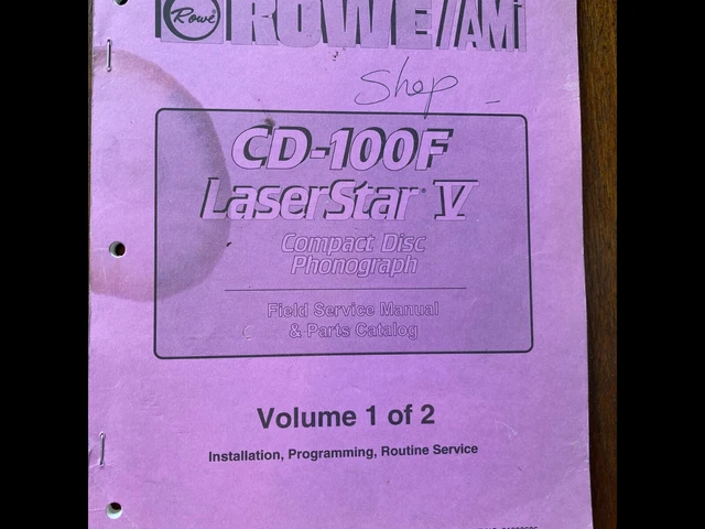 Rowe CD-100F Jukebox Manual