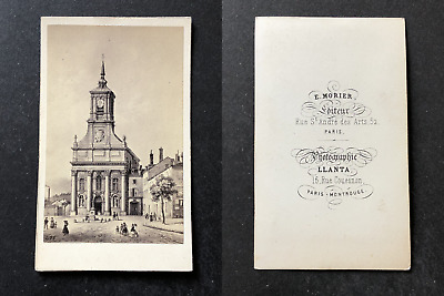 circa 1870 CDV vintage albumen ca Eglise à identifier France autel privilégié 