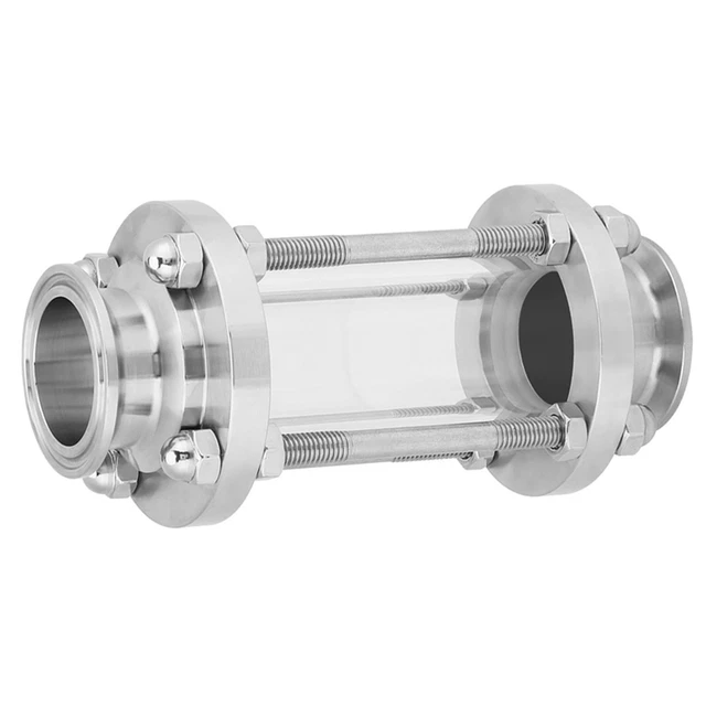 Inline-Schauglas Mit Tri-Clamp 51 Mm – SUS316 Gehäuse, Gehärtetes Glas, 360°-Sicht Für Lebensmittel & Pharma