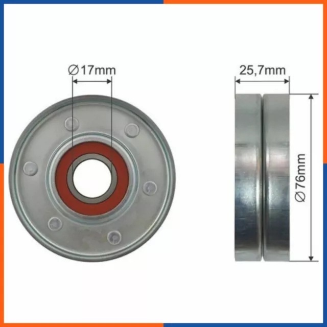 Galet tendeur de courroie d'accessoire pour AUDI | T1068, T38059, TOA3469