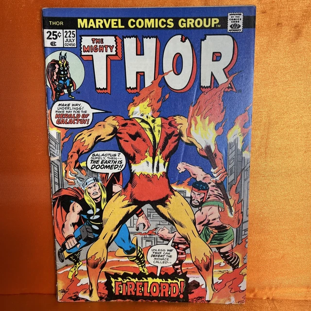 Thor #225 1st Appearance Firelord Marvel Comics 1974