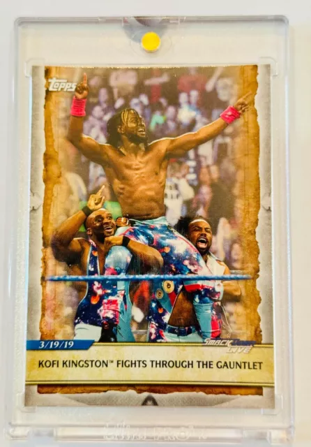 Kofi Kingston 2020 Topps WWE Road to Wrestlemania Vault Black 1/1 One of One