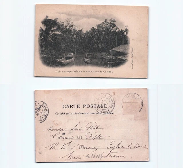 (n16064)   Boote 1903   Ansichtskarte Indochina (französisch)
