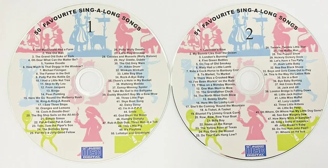 CHILDREN'S FAVORITES SINGALONG Songs/Nursery Rhymes On 2 Audio Cd's EUR ...