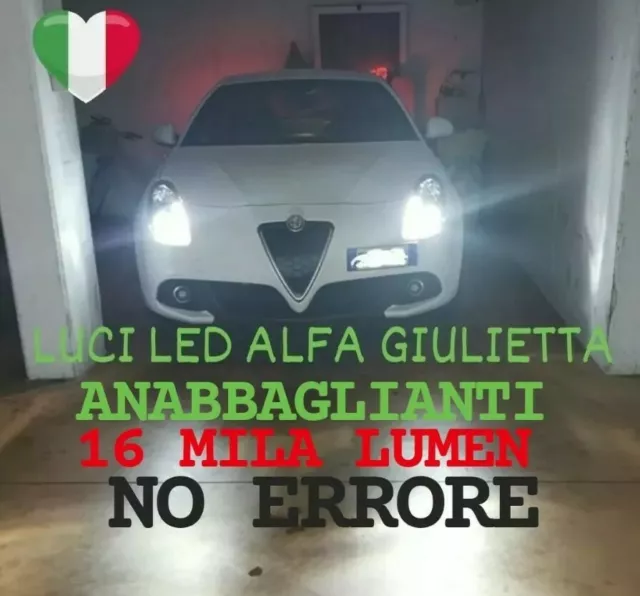 Kit Luci Led Per Alfa Romeo Giulietta 18000 Lumen H7 Anabbaglianti 6000K Canbus