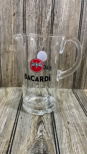 Case of 12 New Bacardi Rum 48 oz Acrylic Barware Advertising Pitcher w/ Handle