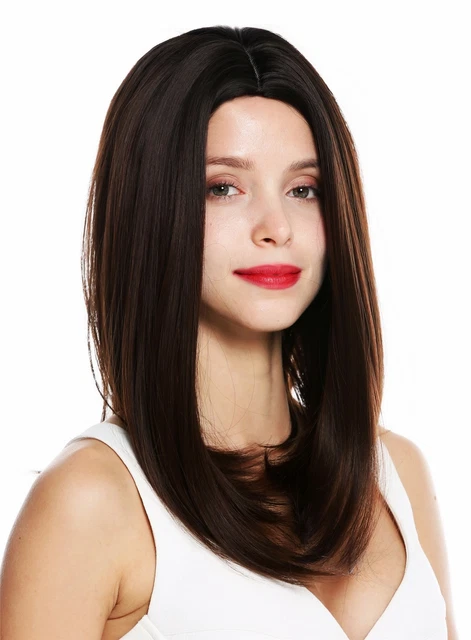 Perruque Longue Femme WIG ME UP - Dégradé Noir Bleu, 50 Cm, Synthétique, Taille Unique