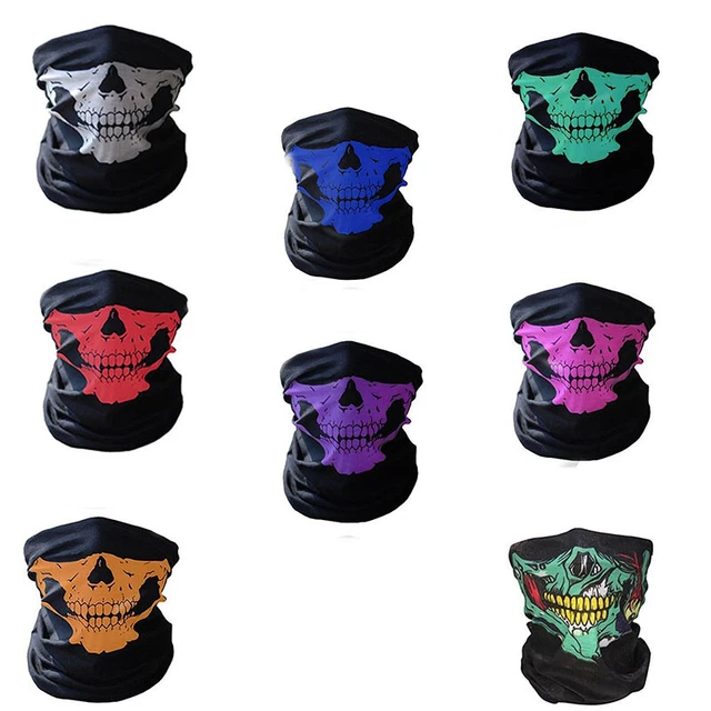 Totenkopf Schädel Ski Maske Halstuch Sturmhaube Motorrad Skull Schlauchschal