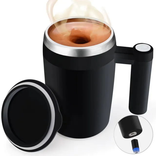 Auto Self Stirring Magnetic Stainless Steel Coffee Milk Tea Cup Smart Mixing Mug