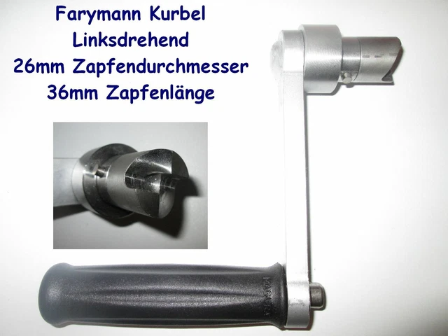 26MM FARYMANN KURBEL für Dieselmotor Rüttelplatte Amann Bomag Wacker ...