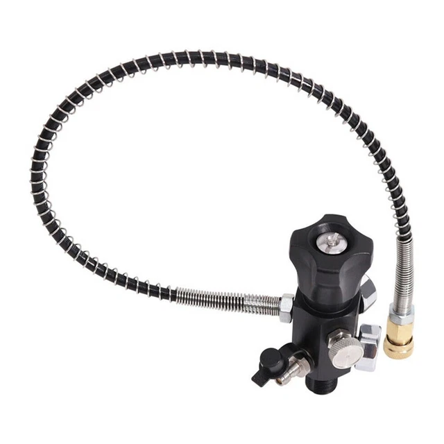 Pumps Adapter 1 PC 6 Mm 7/8 - 14 UNF Charging Valve Dual Gauge PCP Refill
