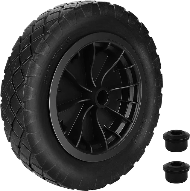 Trintion 14" Wheelbarrow Wheel 3.5-8 PU Puncture Proof Solid Wheel Heavy Duty Re