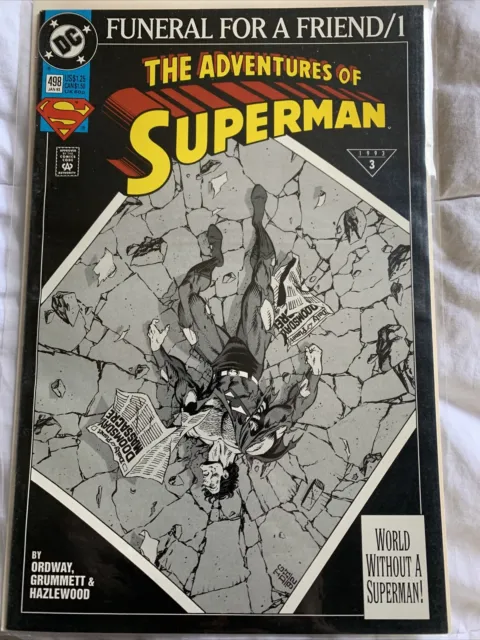 ADVENTURES OF SUPERMAN #498 1993 3 Funeral for a Friend 1 DC Comics NM