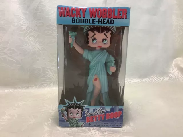 2010 Betty Boop Statue Of Liberty Funko Vinyl Wacky Wobbler Bobble Head