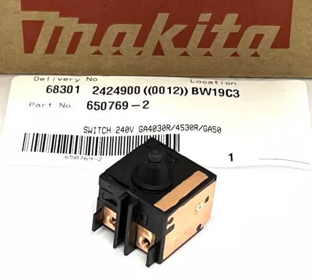 Makita Angle Grinder Switch 9558NBR 9557NBR GA4030 GA4530R GA5030R M9502R- 240V