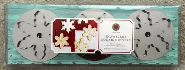 Martha Stewart Snowflake Cookie Cutters Set of 3 - 5” Diameter NEW in BOX