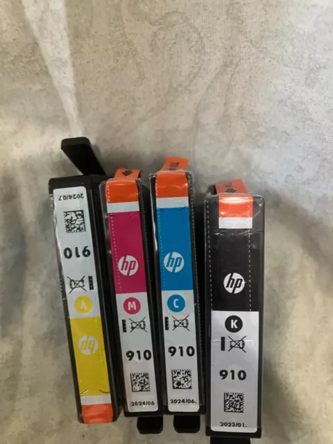 New Genuine HP 910 Black Color Ink Cartridges OfficeJet Pro 8020 8025 Exp. 2024