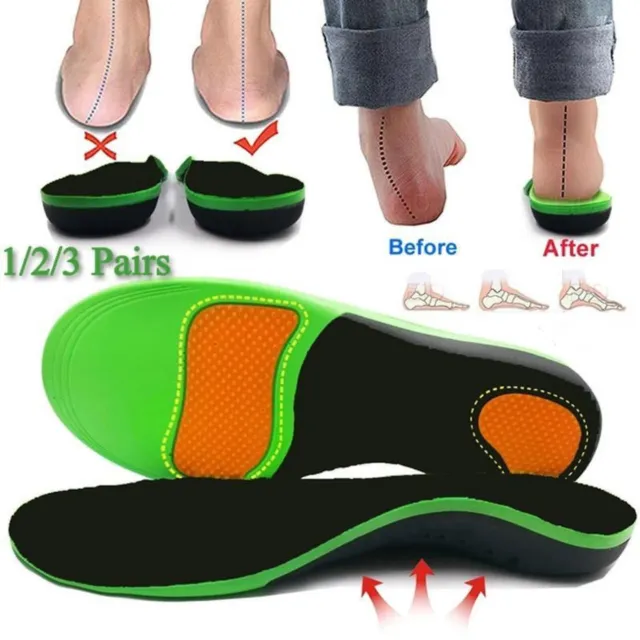 Orthotic Insoles Pad High Plantar Feet Fasciitis Arch Support Insert Flat Foot