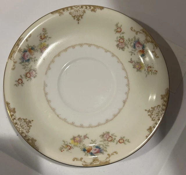 Vintage Meito China 6” Saucer Floral Made in Japan Hand Painted