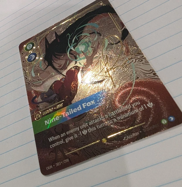 RIFTBOUND TCG - Origins - Ahri Nine-Tailed Fox 303* Signature Card £893 ...